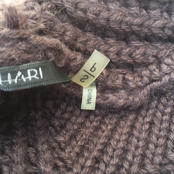 Chocolate brown Tahari sweater.  Small - Picture 5 of 6